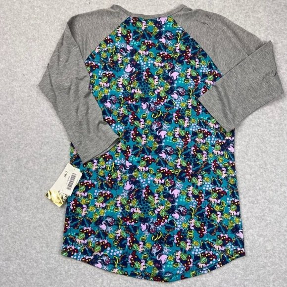 LuLaRoe Womens Randy Shirt Top Size Small Disney Minnie Mouse Raglan Sleeves - Picture 2 of 10